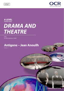 A Level Drama and Theatre Teacher Guide - Antigone