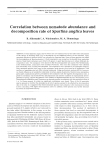 Correlation between nematode abundance and decomposition rate