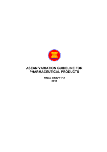 ASEAN Variation Guidelines For Pharmaceutical Products