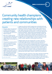 Community health champions: creating new