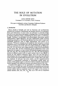 in evolution - University of California, Berkeley