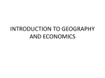 INTRODUCTION TO GEOGRAPHY AND ECONOMICS