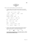 Page 1 of 4 KEY PSCI 1055 Test #4 (Form A) KEY Spring 2008
