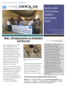Justice and Corrections Update - December 2014