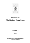 Mahāyāna Buddhism - University of Otago