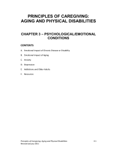 Principles of Caregiving: Aging and Physical Disabilities Chapter 3
