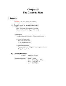 Chapter 5 The Gaseous State