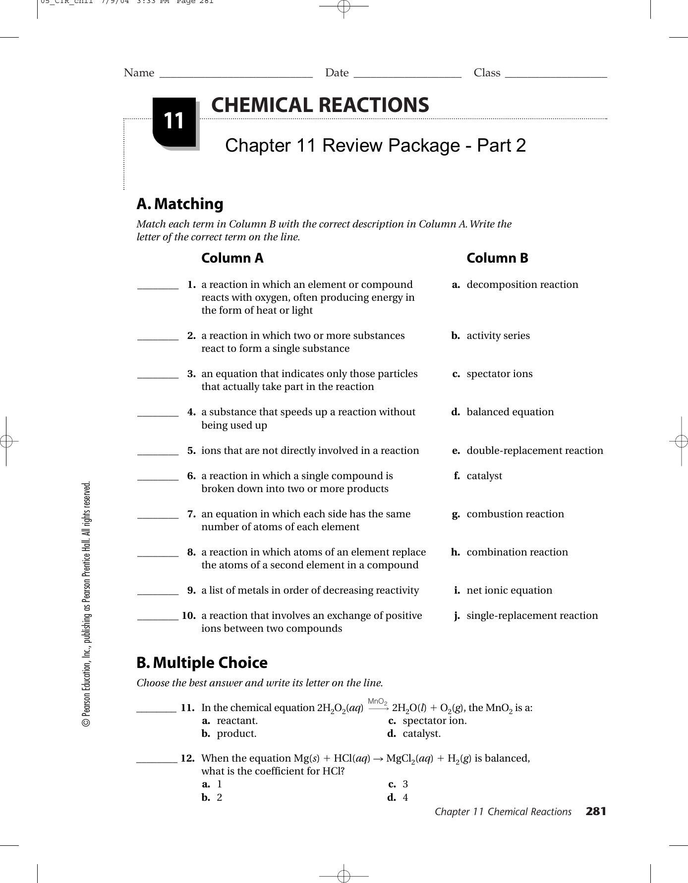 chemistry-reactions-worksheet