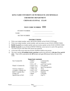 king fahd university of petroleum and minerals chemistry