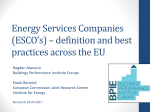 ESCOs, definition and best practices across the EU (Atanasiu)