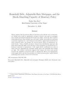 Household Debt, Adjustable-Rate Mortgages
