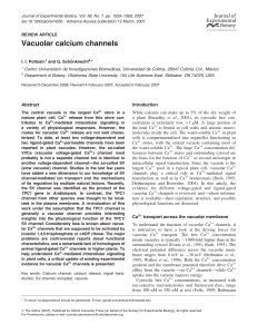Vacuolar calcium channels - Journal of Experimental Botany