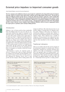 External price impulses to imported consumer goods