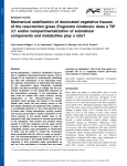 Mechanical stabilization of desiccated vegetative tissues of the