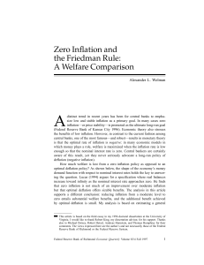 Zero Inflation and the Friedman Rule: A Welfare Comparison