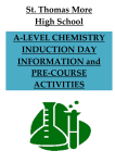 chemistry a-level - St Thomas More High School