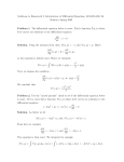 Solutions to Homework 2, Introduction to Differential Equations