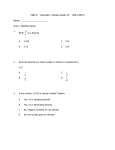 Math 8 Semester 1 Review Guide #2 (2014