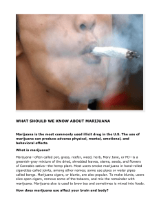 WHAT SHOULD WE KNOW ABOUT MARIJUANA goes to ARTCLES