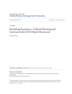 Remaking Resistance: Cultural Meaning and Activism in the SOA