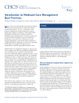 Introduction to Medicaid Care Management Best Practices
