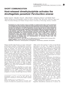 Host-released dimethylsulphide activates the dinoflagellate