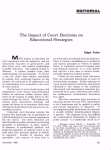 The Impact of Court Decisions on Educational Strategies