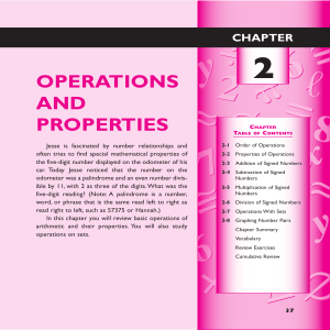 Chapter 2 Operations and Properties