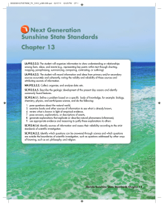 Chapter 13 Next Generation Sunshine State Standards
