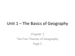 Unit 1 – The Basics of Geography