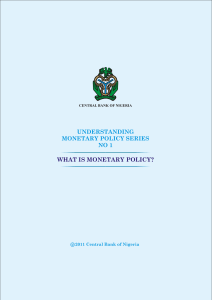 Monetary Policy - Central Bank of Nigeria