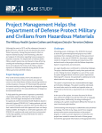Project Management Helps the Department of Defense Protect