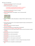 Cells Practice Test Questions ANSWER KEY