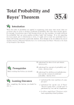 Total Probability and Bayes` Theorem