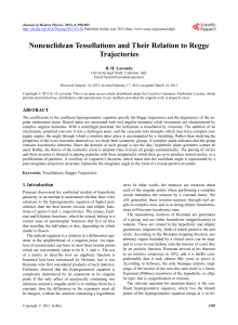 Noneuclidean Tessellations and Their Relation to Regge Trajectories