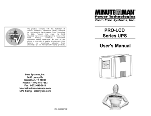 PRO-LCD Series User`s Manual