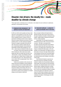 Disaster risk drivers: the deadly trio – made deadlier by climate