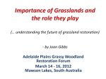 Importance of Grasslands and the role they play