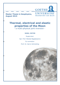 Thermal, electrical and elastic properties of the Moon