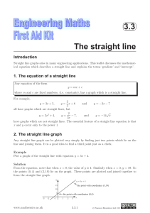 3.3 The straight line