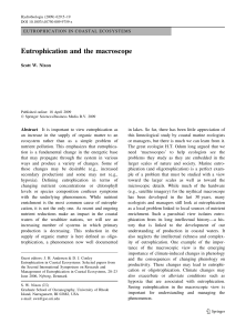 Eutrophication and the macroscope - URI EDC
