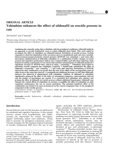 Yohimbine enhances the effect of sildenafil on erectile