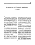 Urbanization and Economic Development