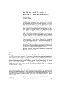On the Diachronic Semantics of Resultative Constructions in French