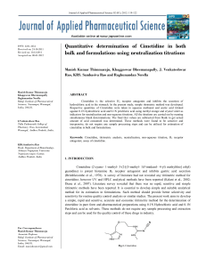 Quantitative determination of Cimetidine in both bulk and