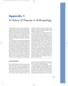 Appendix 1 A History of Theories in Anthropology