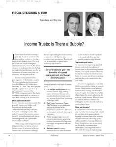 Income Trusts: Is There a Bubble?