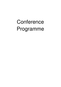 Conference Programme - 2016 Berlin Conference on