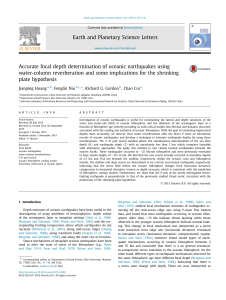 Accurate focal depth determination of oceanic earthquakes using