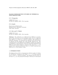 RADAR CROSS-SECTION STUDIES OF SPHERICAL LENS